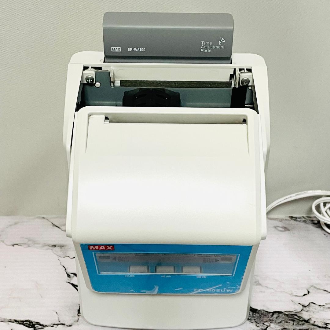 MAX タイムレコーダー ER-80SUW　電波時計機能・カードラック・取説付