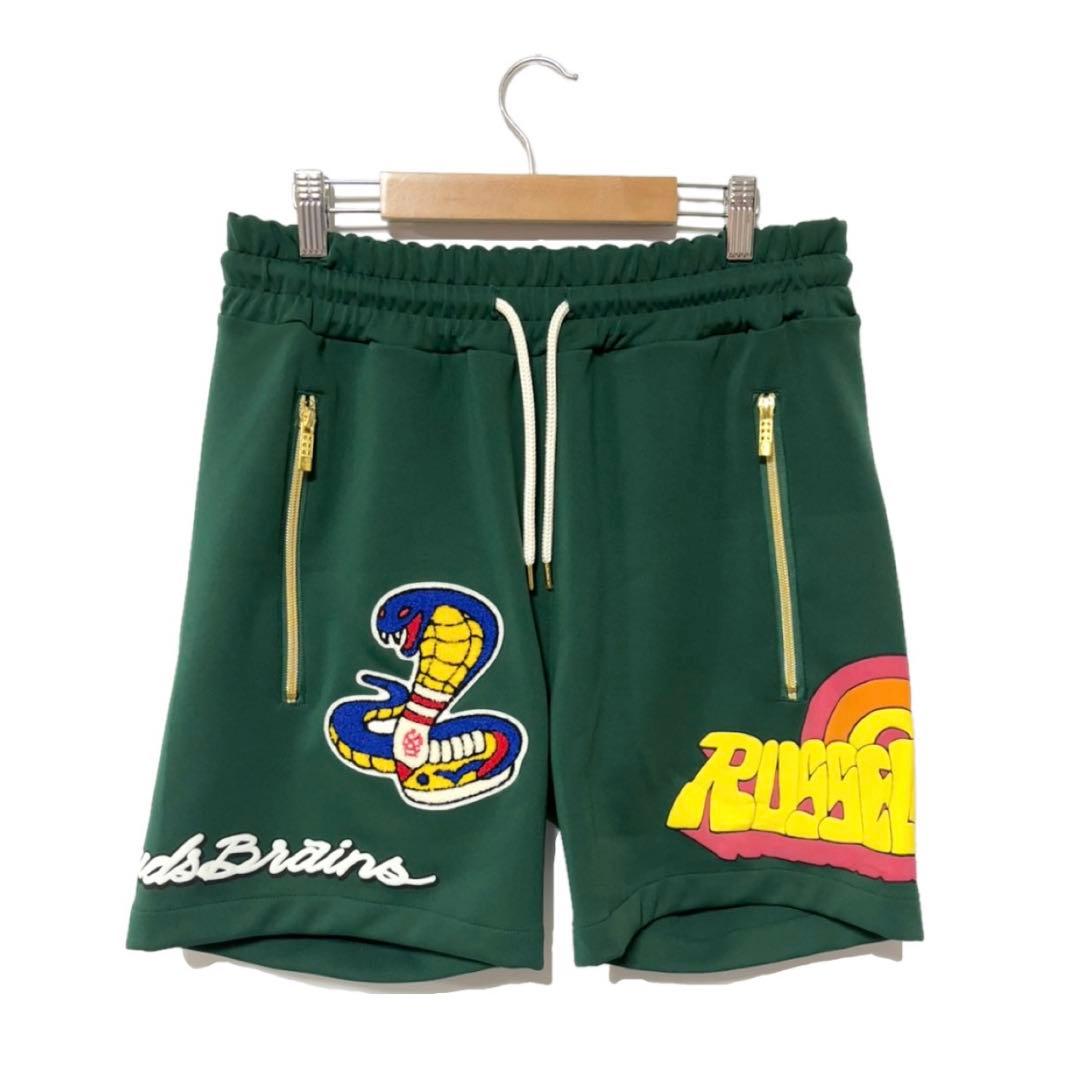 新品 ラッセルノ ゴルフ コブラ ワッペン ショートパンツ グリーン M 4