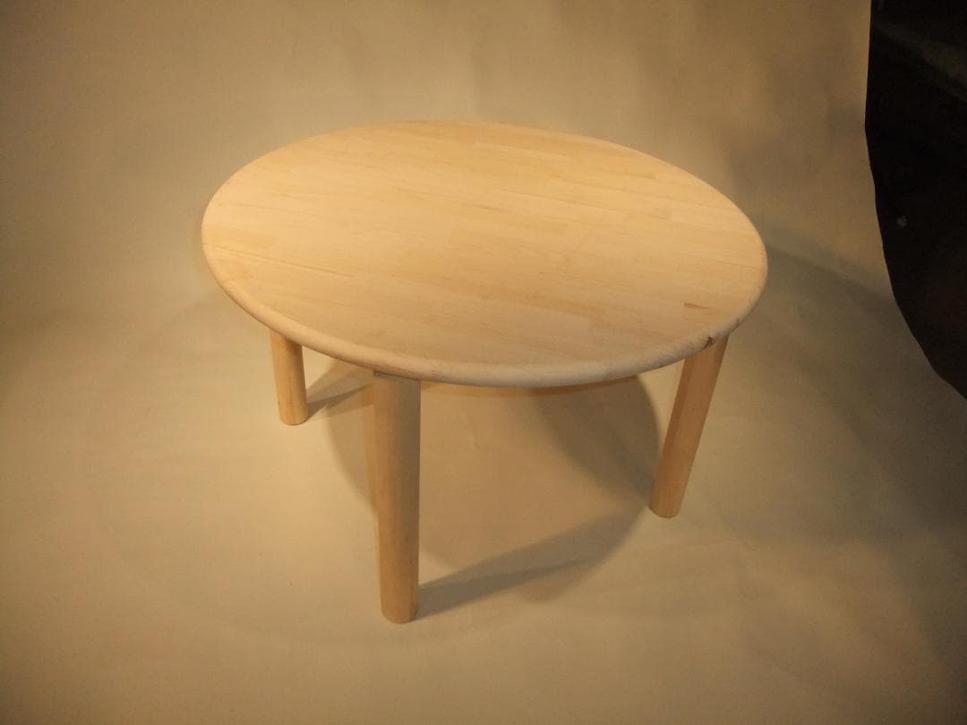 無垢パイン材丸テーブル★天然木★おしゃれ★ちゃぶ台★木の香り④