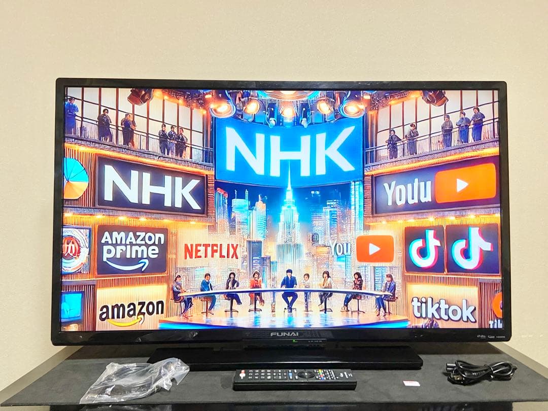 【今だけ優待価格】FUNAI 40V型フルHD・Wチューナー裏録(外付HDD)