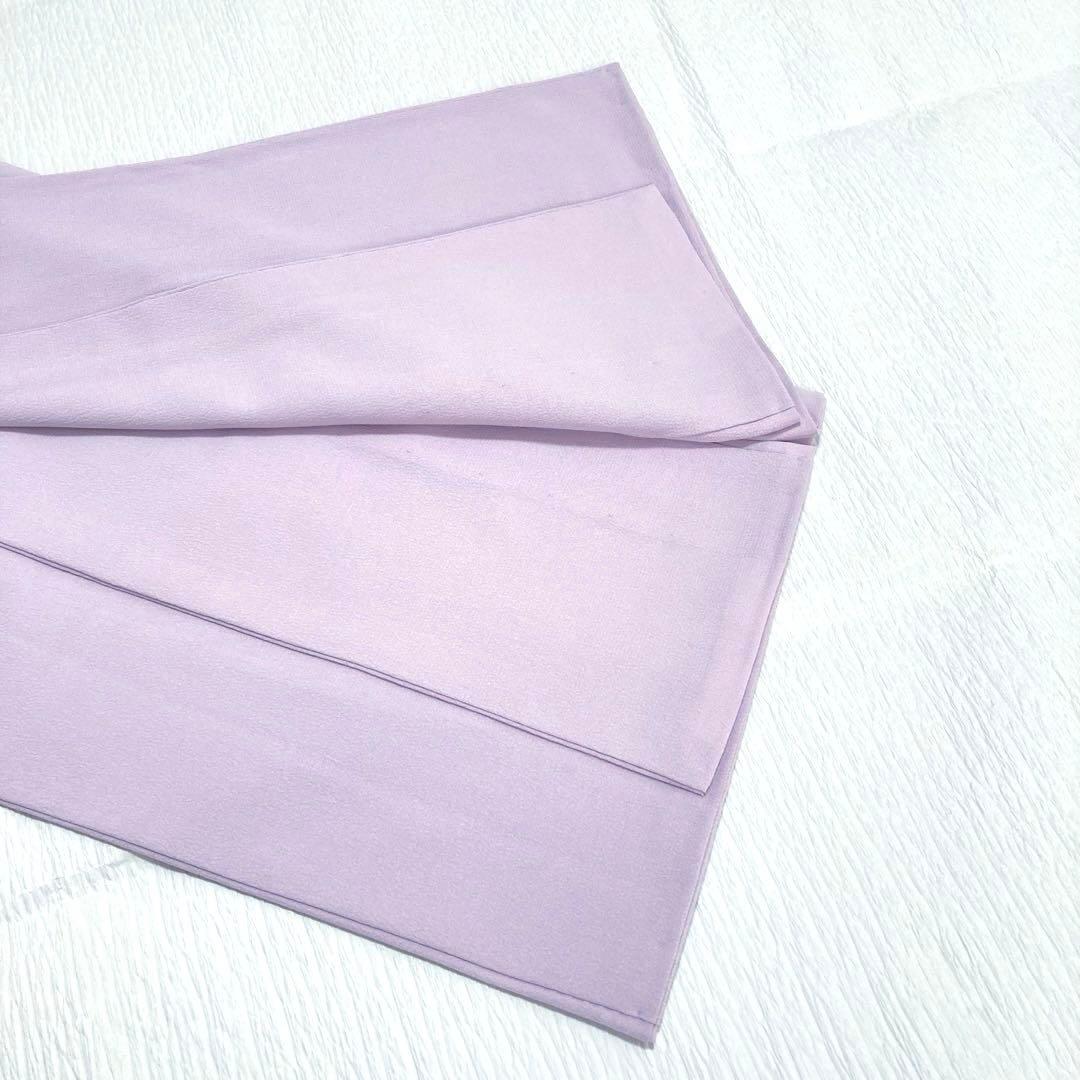 【良品✨】東レシルック　洗える着物　色無地　淡い紅藤色　紋付　手縫い仕立て　N7