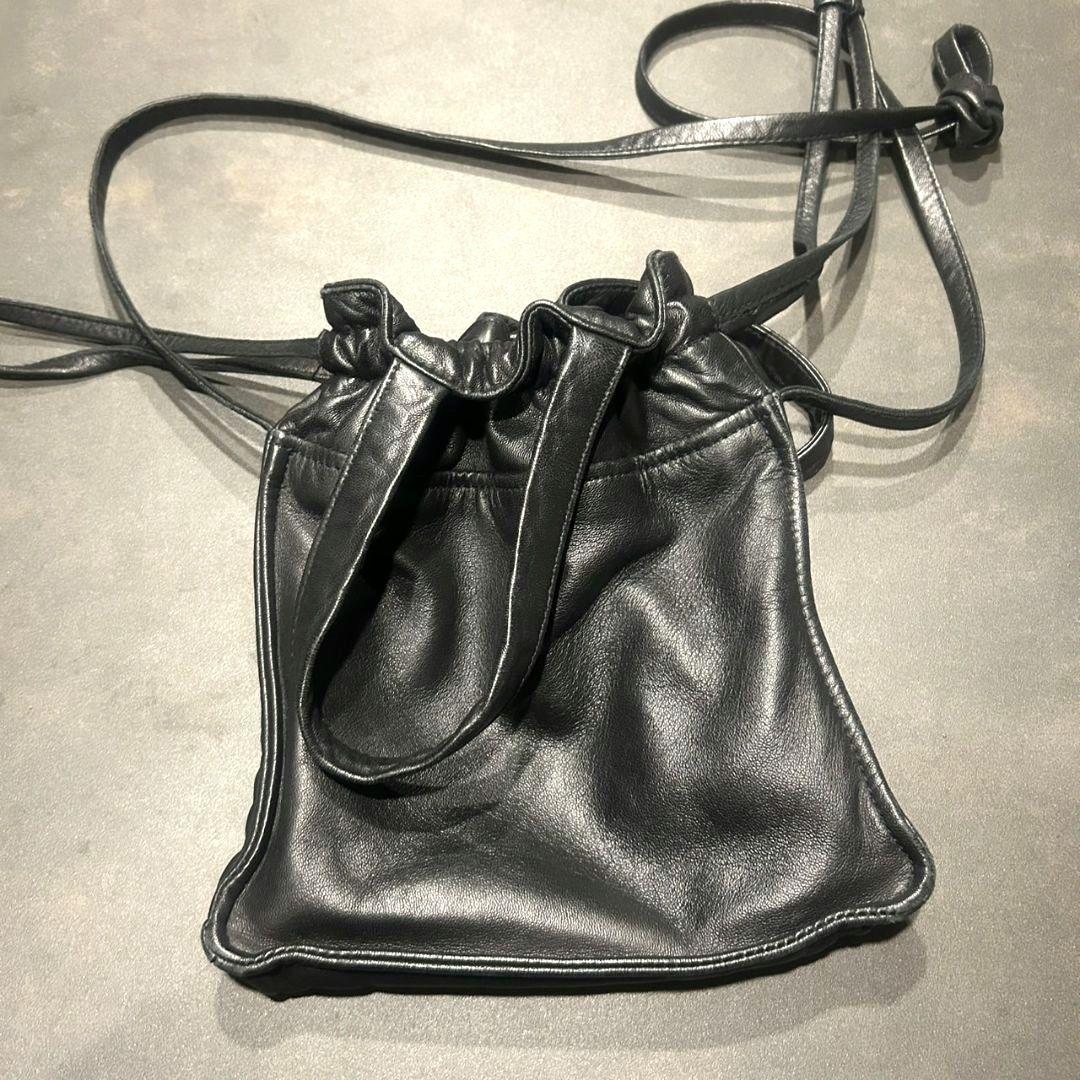 CCU LEATHER SHEEP SKIN BAG 巾着バッグ
