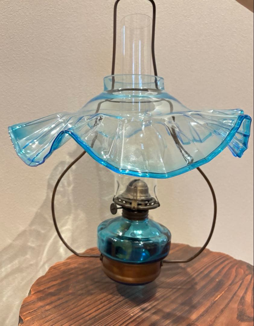 x*n様 アンティーク オイルランタン フリルガラス 大正ロマン ヴィンテージ