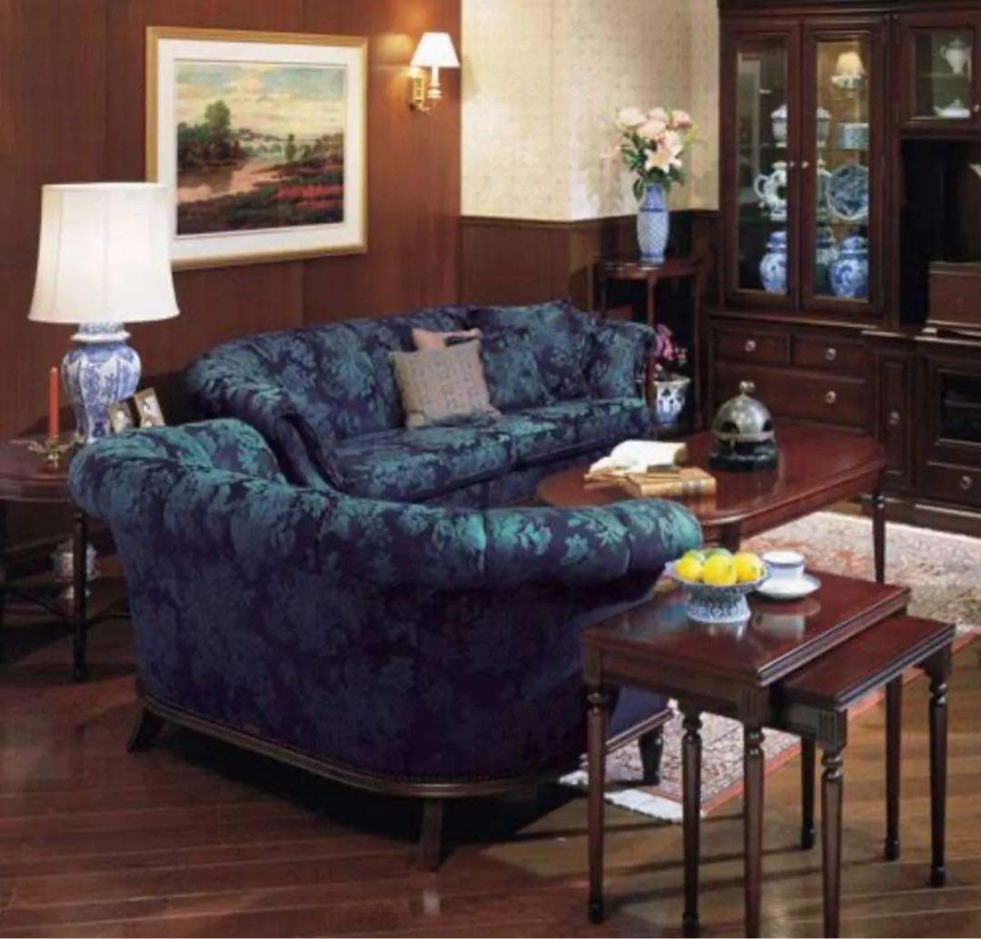 マルニ木工製 KENT-COURT フローラルオットマン、スツール