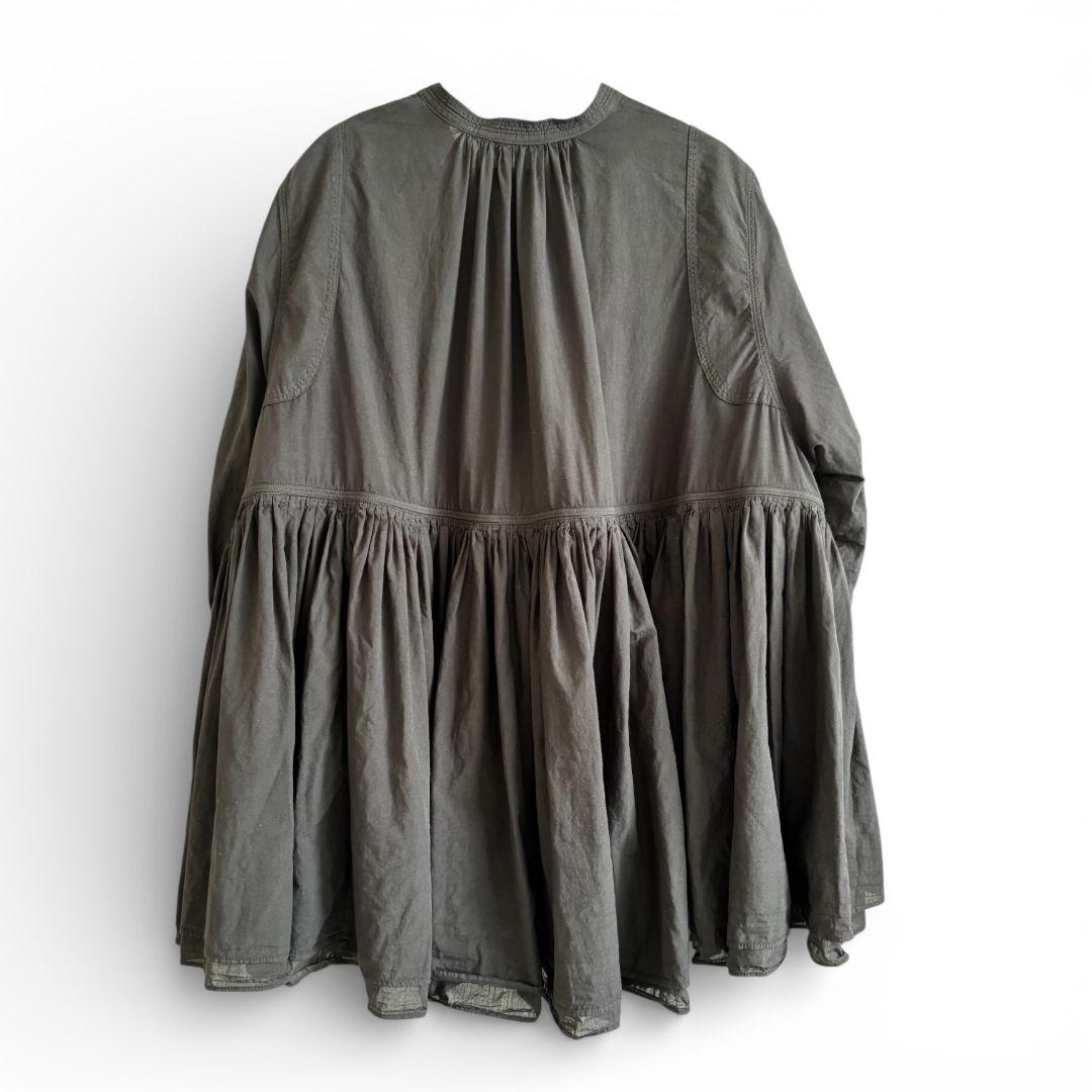 Curensology レイヤードギャザーブラウス グレー