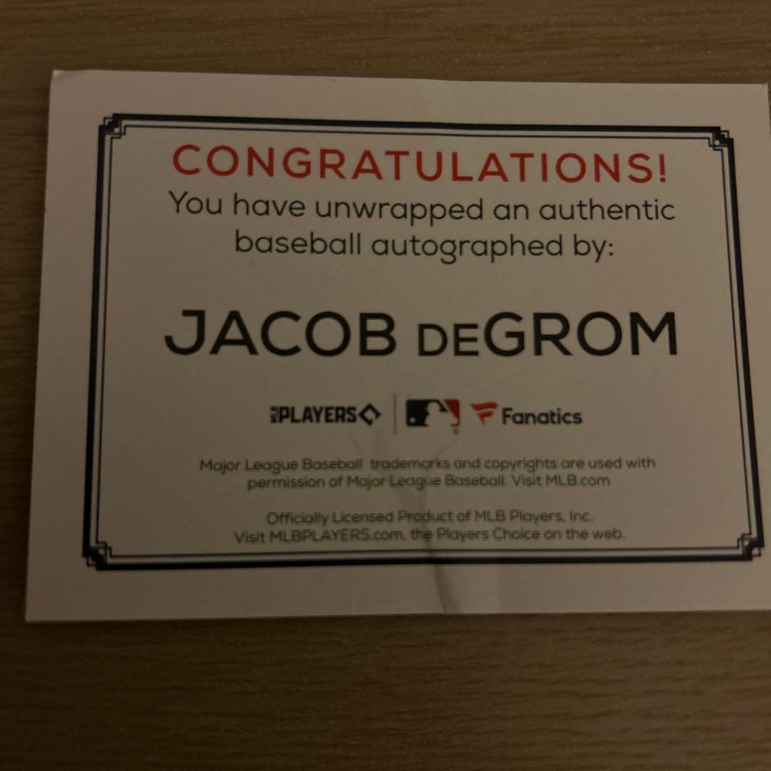 t*5様 2021 オールスターJacob deGrom 8個限定直筆サイン入ボ