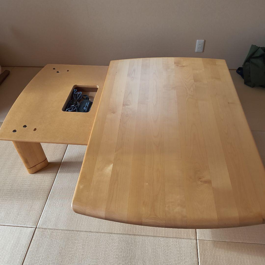 無垢素材ローテーブル(こたつ内蔵)