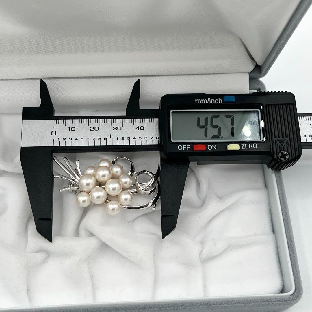 ☆美品☆ミキモト　シルバー　ブローチ　パール　皇室御用達ブランド