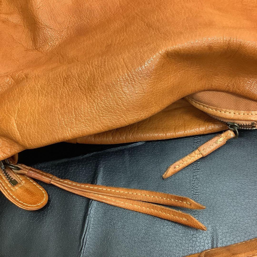 r*n様 【美品】genten ゲンテン 本革 ワンショルダー バッグ キャメル