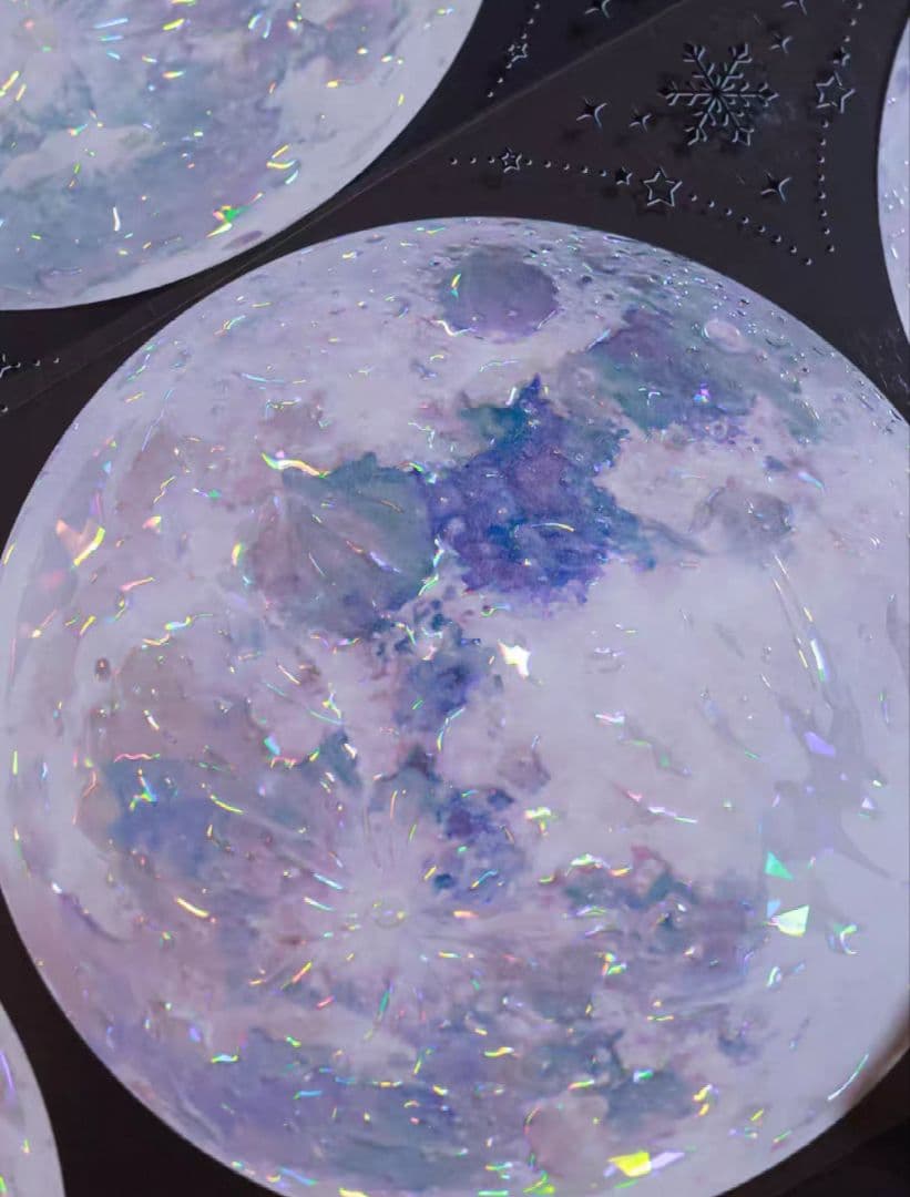 切売 932★ 海外 マスキングテープ マステ PET 装飾 月 贝壳光