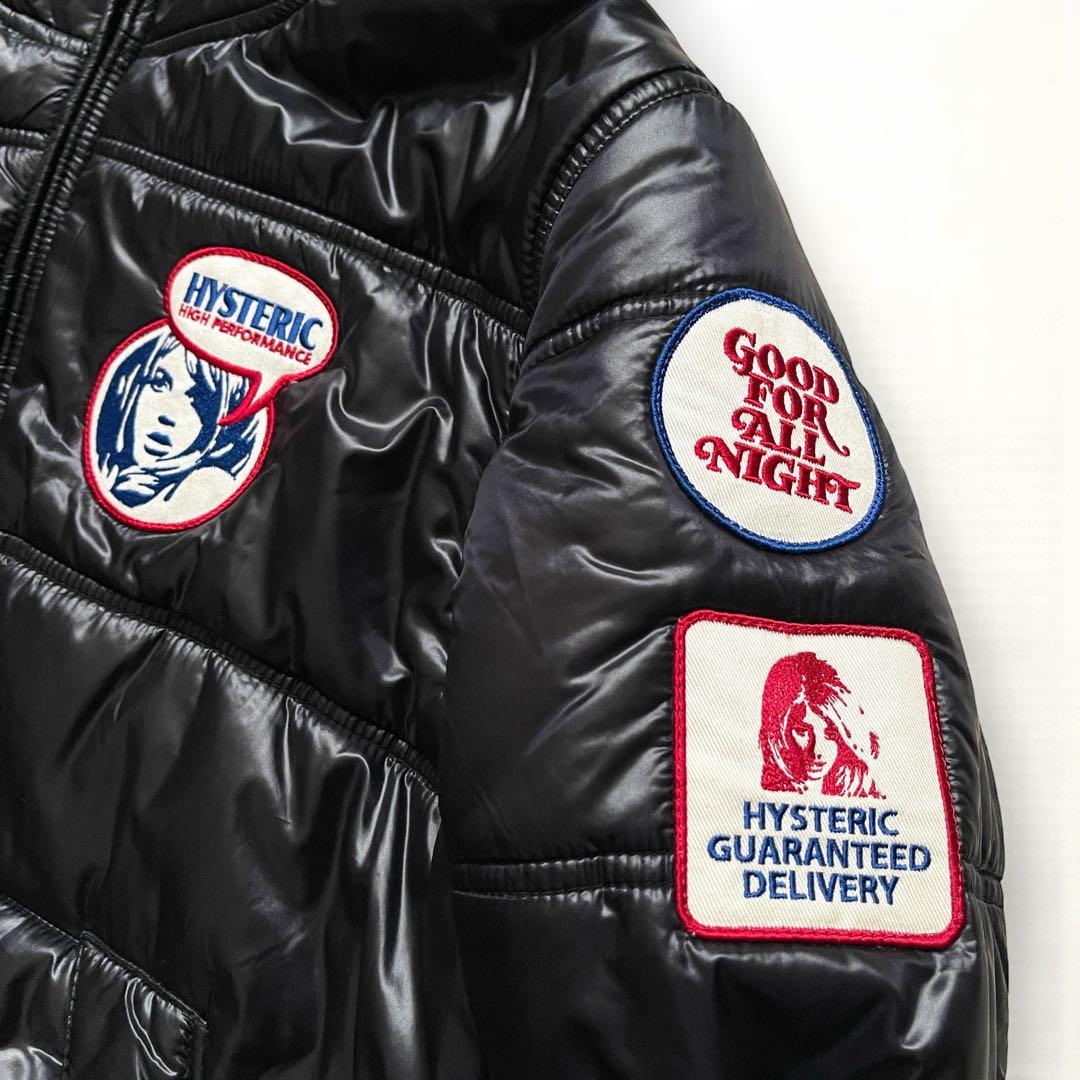 美品 HYSTERIC GLAMOUR 光沢 ナイロンジャケ 裏地総柄 サイズL