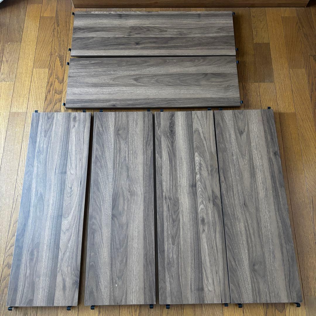 ニトリ　突っ張り壁面収納Nポルダ 幅80cm仕様　ブラウン