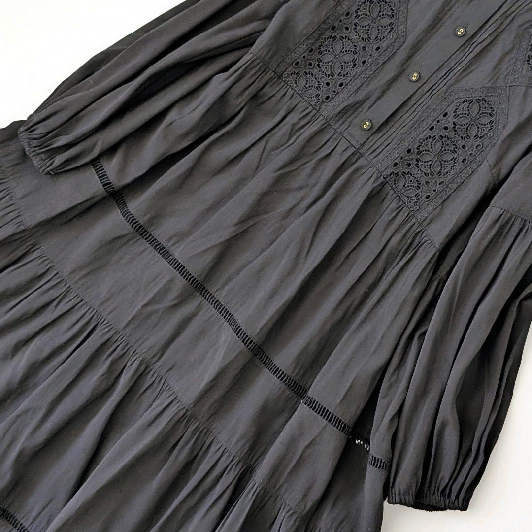 極美品 グレースコンチネンタル ダイアグラム ピンタックカットワークチュニック