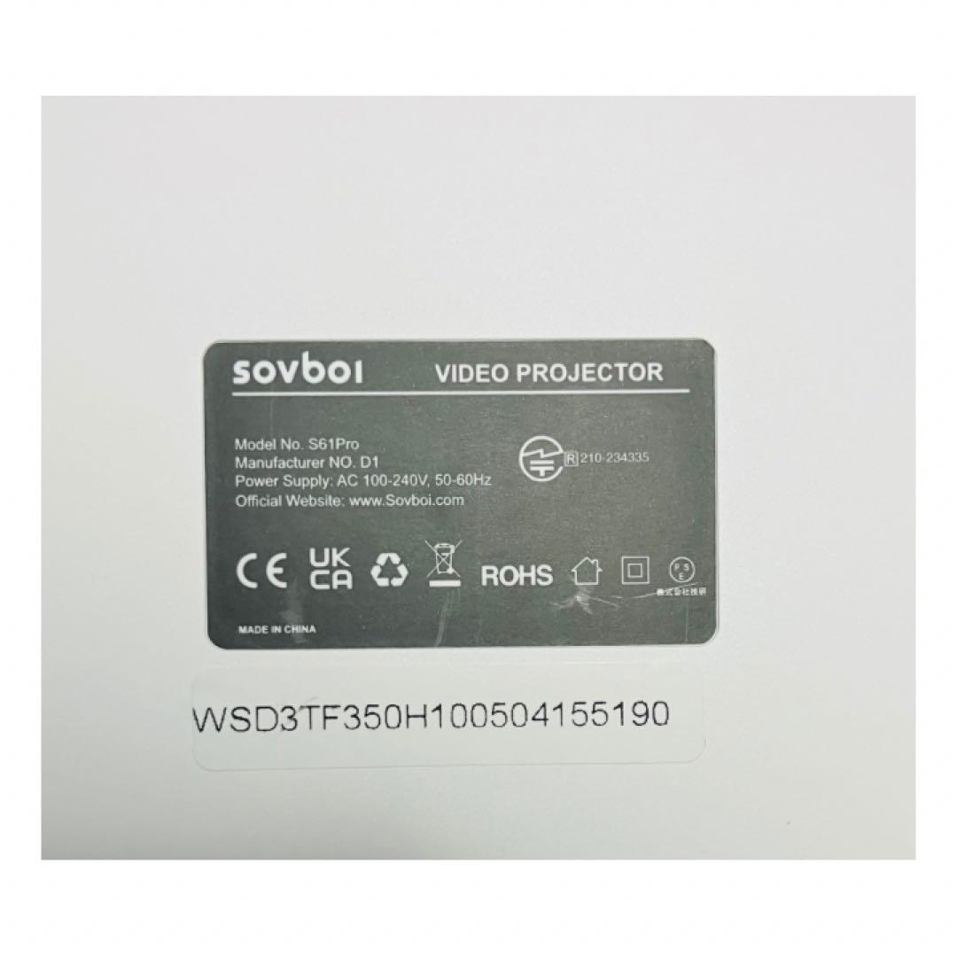 Sobvoi S61Pro プロジェクター Google TV 搭載