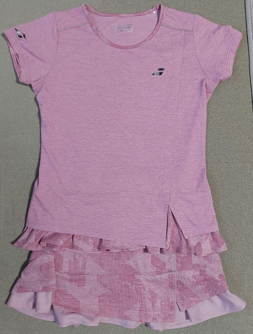 バボラテニスウェア新品タグ付きスコート&美品シャツセットアップ　共にO　XL