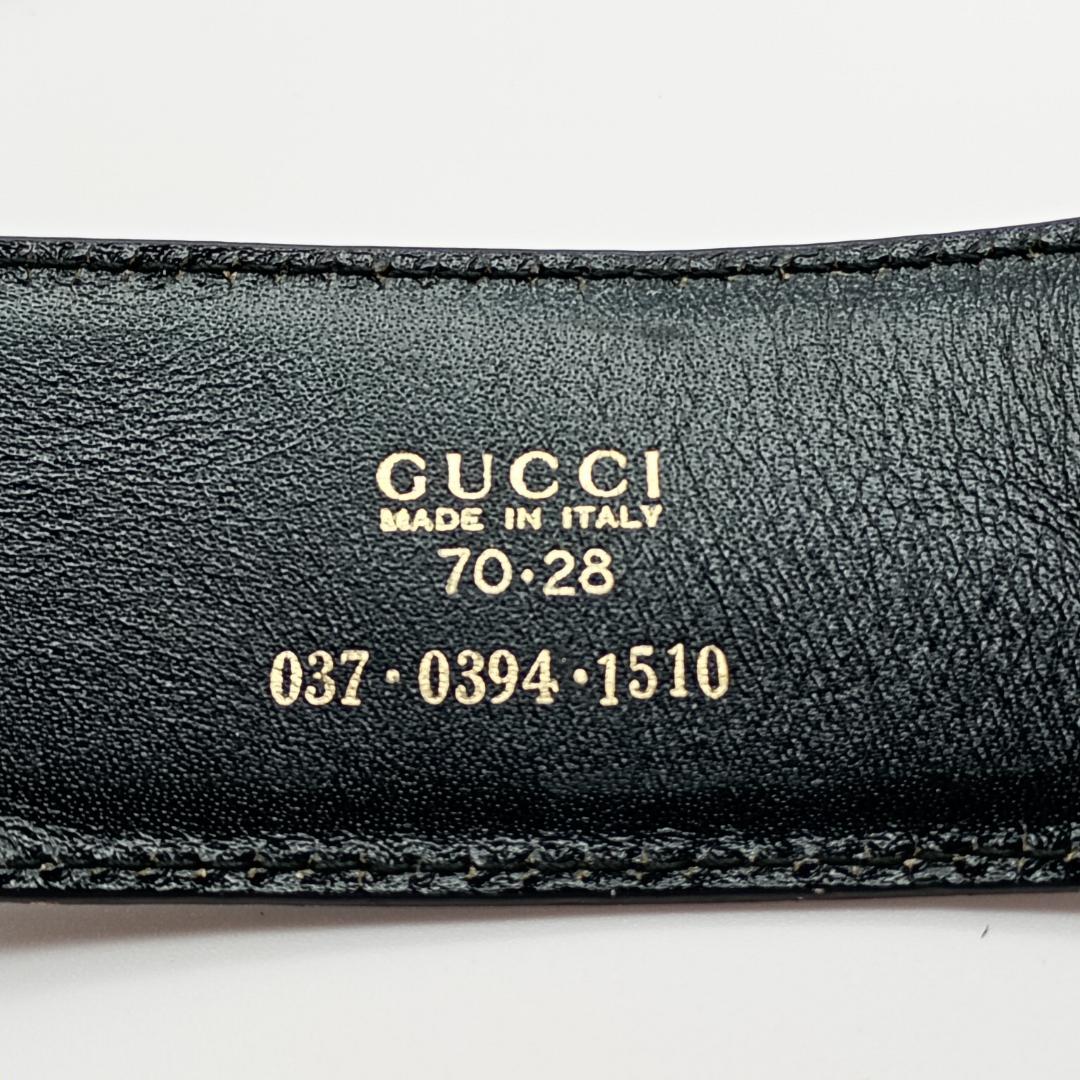 GUCCI ブラック ダブルGロゴ ベルト 70/28