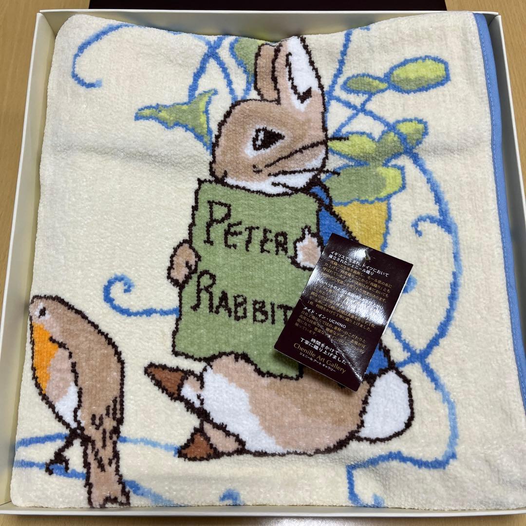 【新品未使用タグ付】ピーターラビット　シェニール織　シェニールアートギャラリー