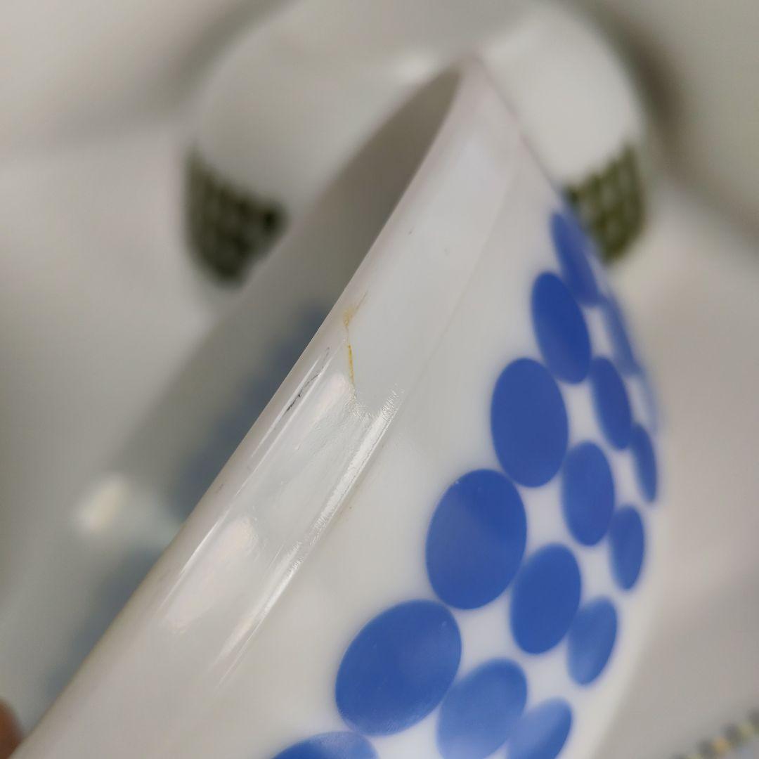 パイレックス　カラフル　ドット柄　ミキシングボウルセット　コンプリート