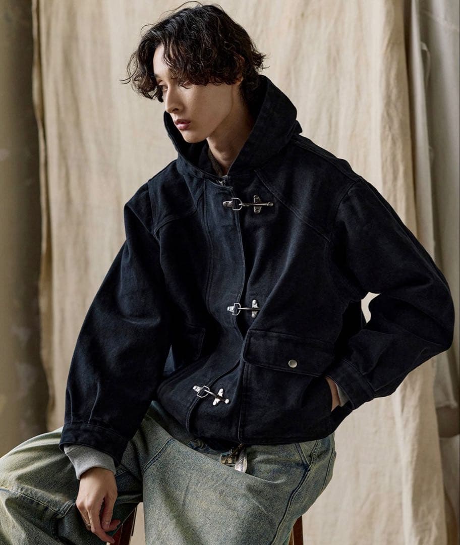 bleme ファイヤーマンジャケット ブラック　M