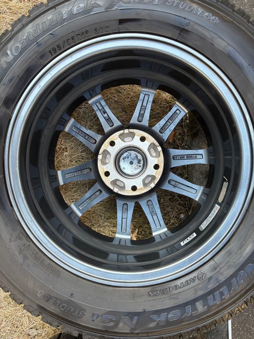 195/65R15 6J+43 5H PCD114.3スタッドレスホイールセット