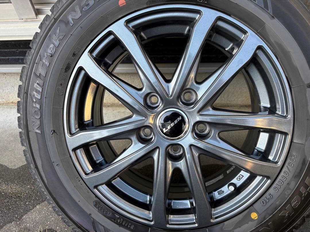 195/65R15 6J+43 5H PCD114.3スタッドレスホイールセット