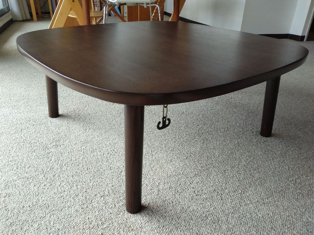 【良品】MUJI無印 タモ材こたつ84cm正方形/ローテーブル机/座卓ちゃぶ台