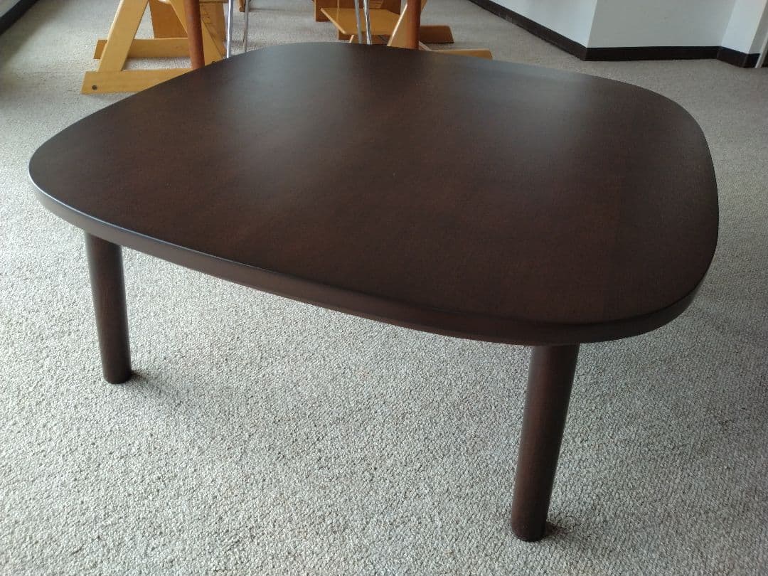 【良品】MUJI無印 タモ材こたつ84cm正方形/ローテーブル机/座卓ちゃぶ台