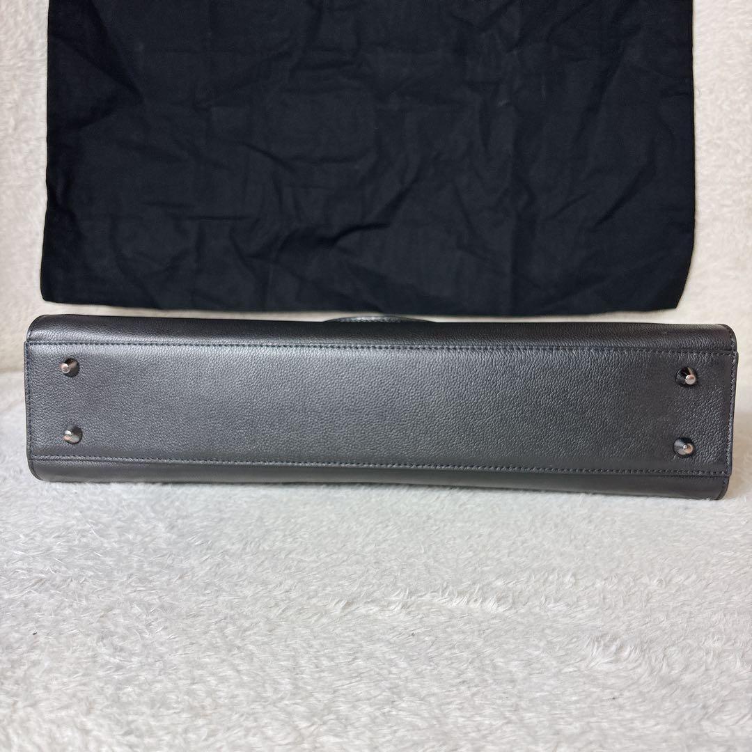 現行 EMPORIO ARMANI タンブルレザー ビジネスバッグ