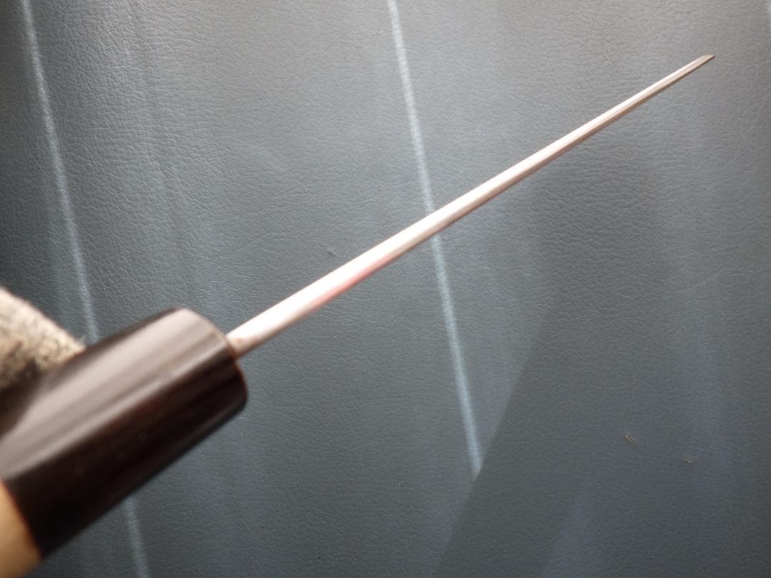 日本橋木屋㊧利き★東型薄刃包丁220ｍｍマチ/白紙・★黒水牛柄★手研ぎ済み▲