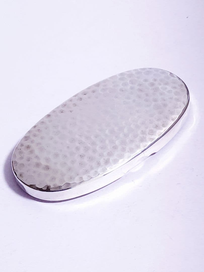 銀製 小判型 ケース 小物入 楊枝入 槌目打 40.51g