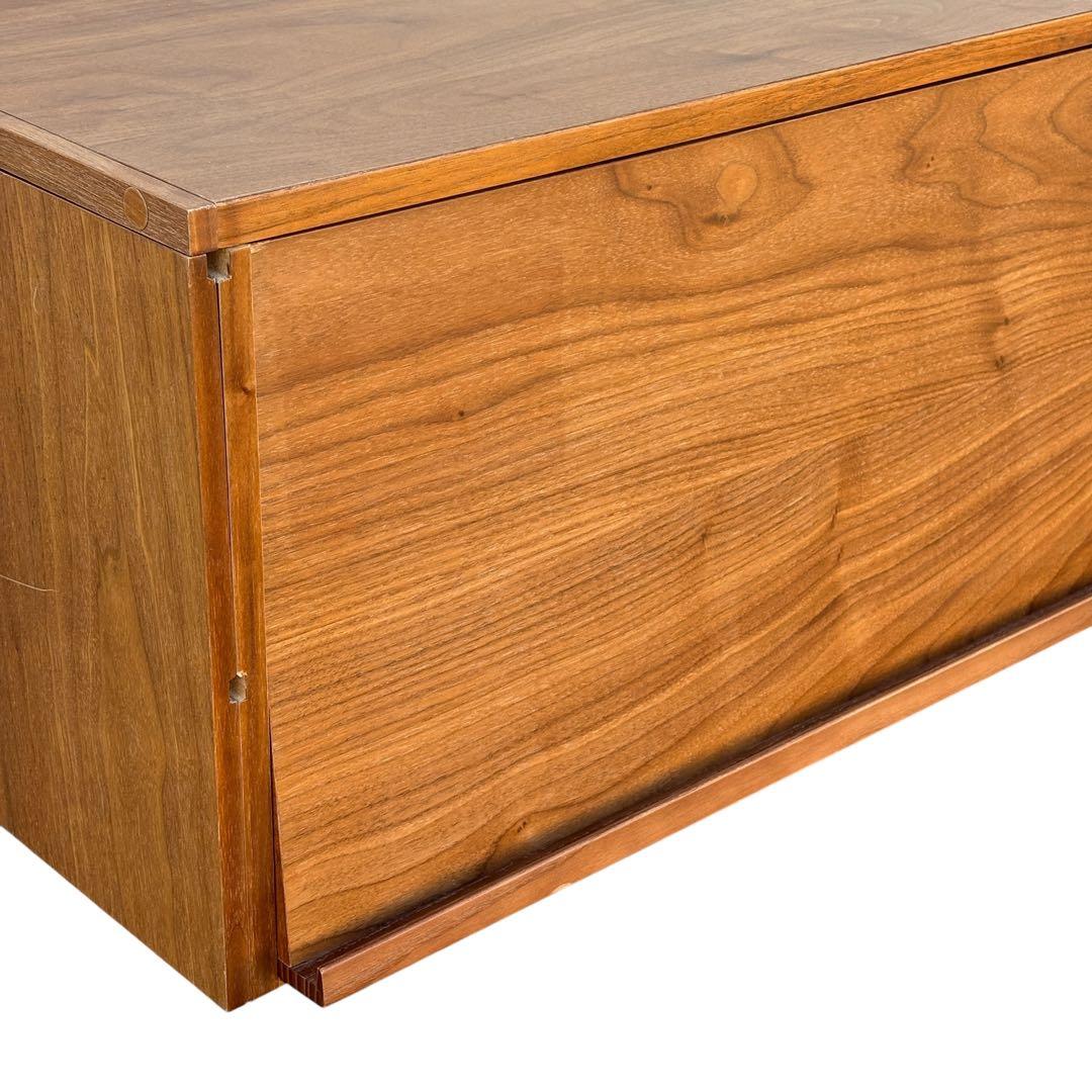 【週末セール】無印良品 ユニットシェルフ用 ボックス フラップ扉 ウォールナット