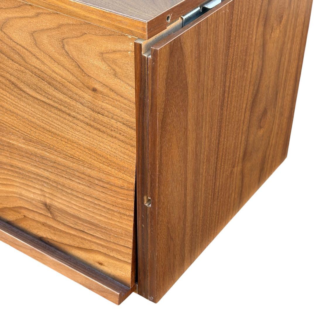 【週末セール】無印良品 ユニットシェルフ用 ボックス フラップ扉 ウォールナット