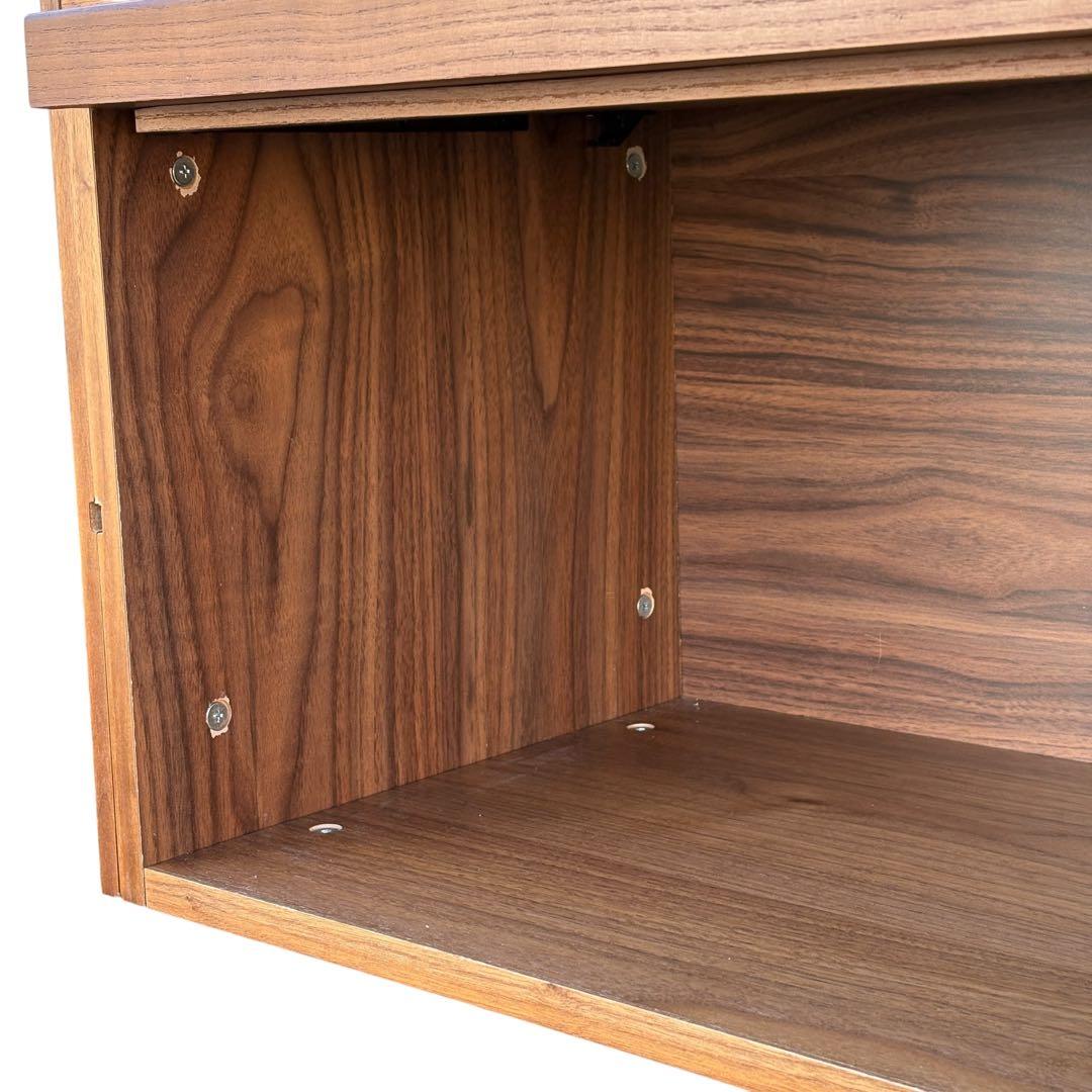 【週末セール】無印良品 ユニットシェルフ用 ボックス フラップ扉 ウォールナット