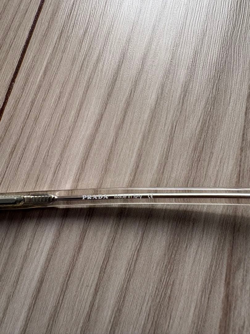 PRADA 53F シルバー スクエアメガネ