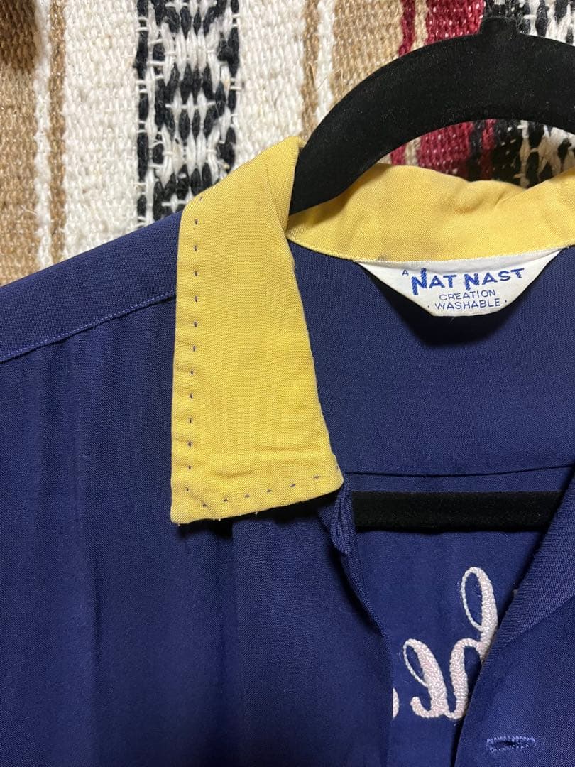 50〜60,s NAT NASTボーリングシャツ程度良好