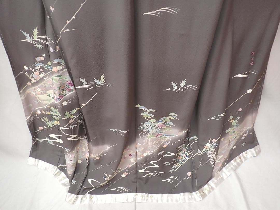 極上品 じゅらく謹製 帝王紫 定価54万円 正絹 訪問着 身丈169cm