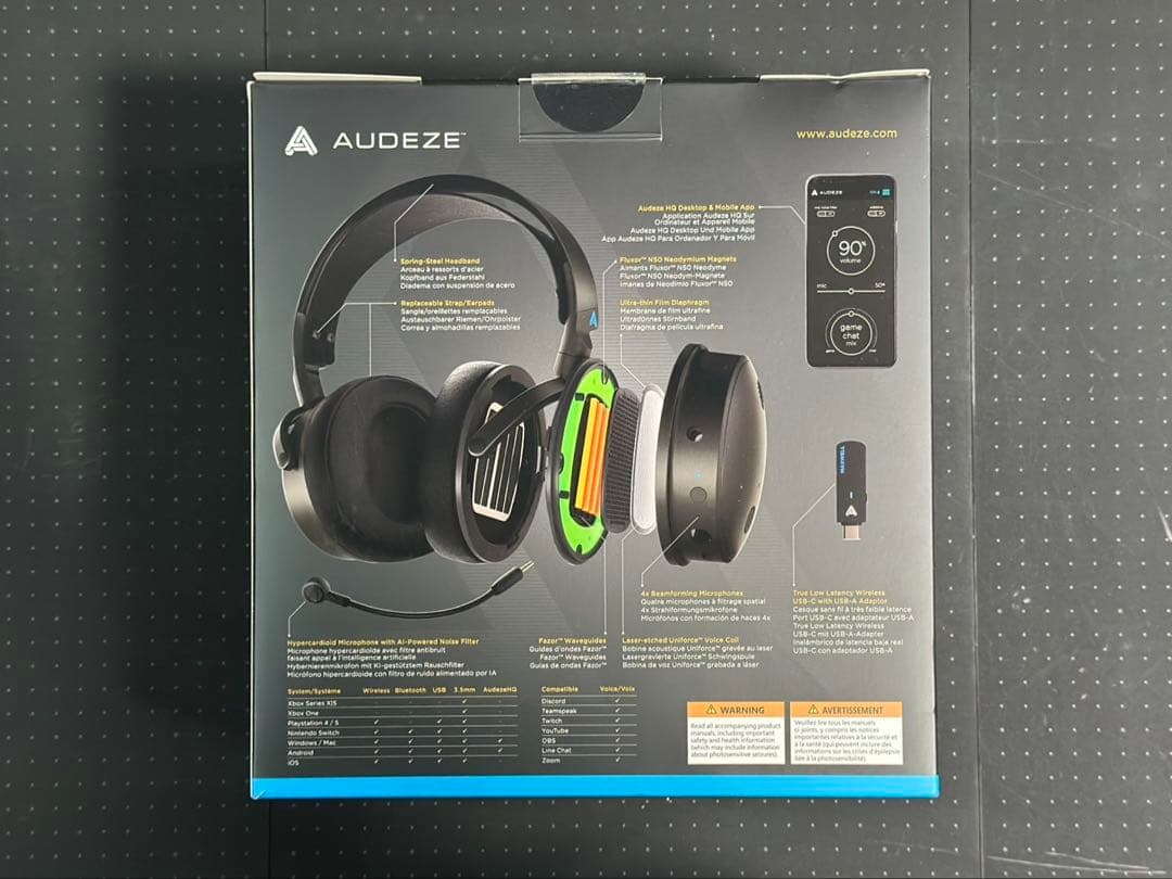 AUDEZE MAXWELL 平面磁界駆動型ワイヤレスゲーミングヘッドセット