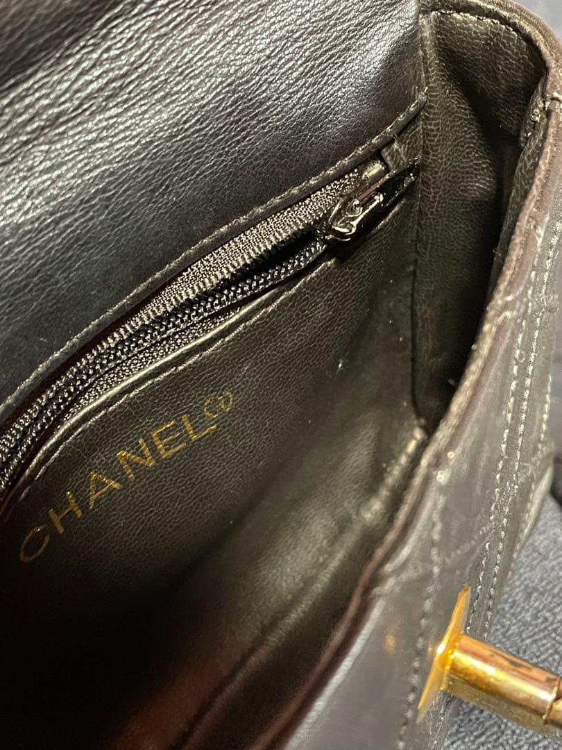 シャネルCHANEL ブラック ウエストポーチバッグ　ヴィンテージ