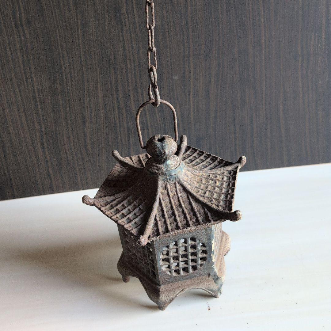 アンティーク灯籠　鉄製灯籠　レトロ