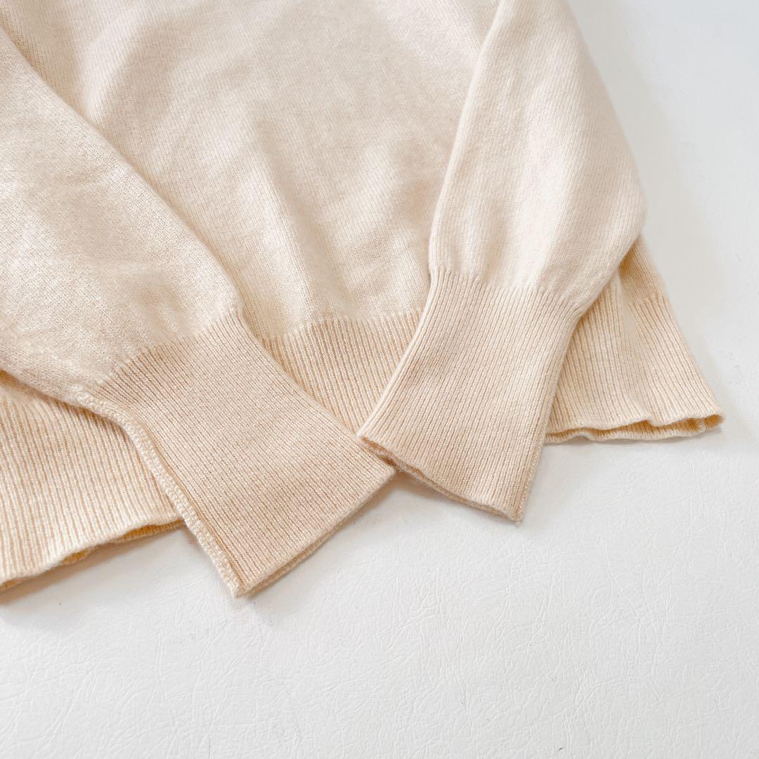 美品 希少 80's カシミヤ100% アイボリー VネックBallantyne