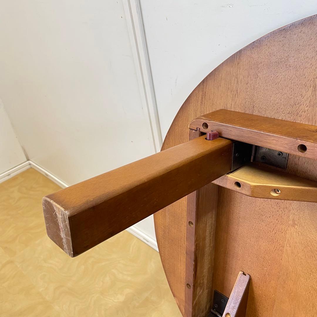 丸テーブル 折りたたみ 丸ちゃぶ台 折り畳み 座卓 木製 幅75センチ レトロ