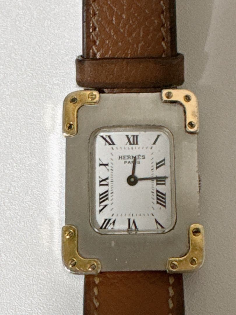 HERMES エルメス レディース腕時計 クロアジュール QZ レザーベルト