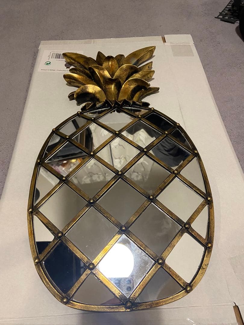 KAREパイナップルミラー26×50cm　ウォールデコレーション