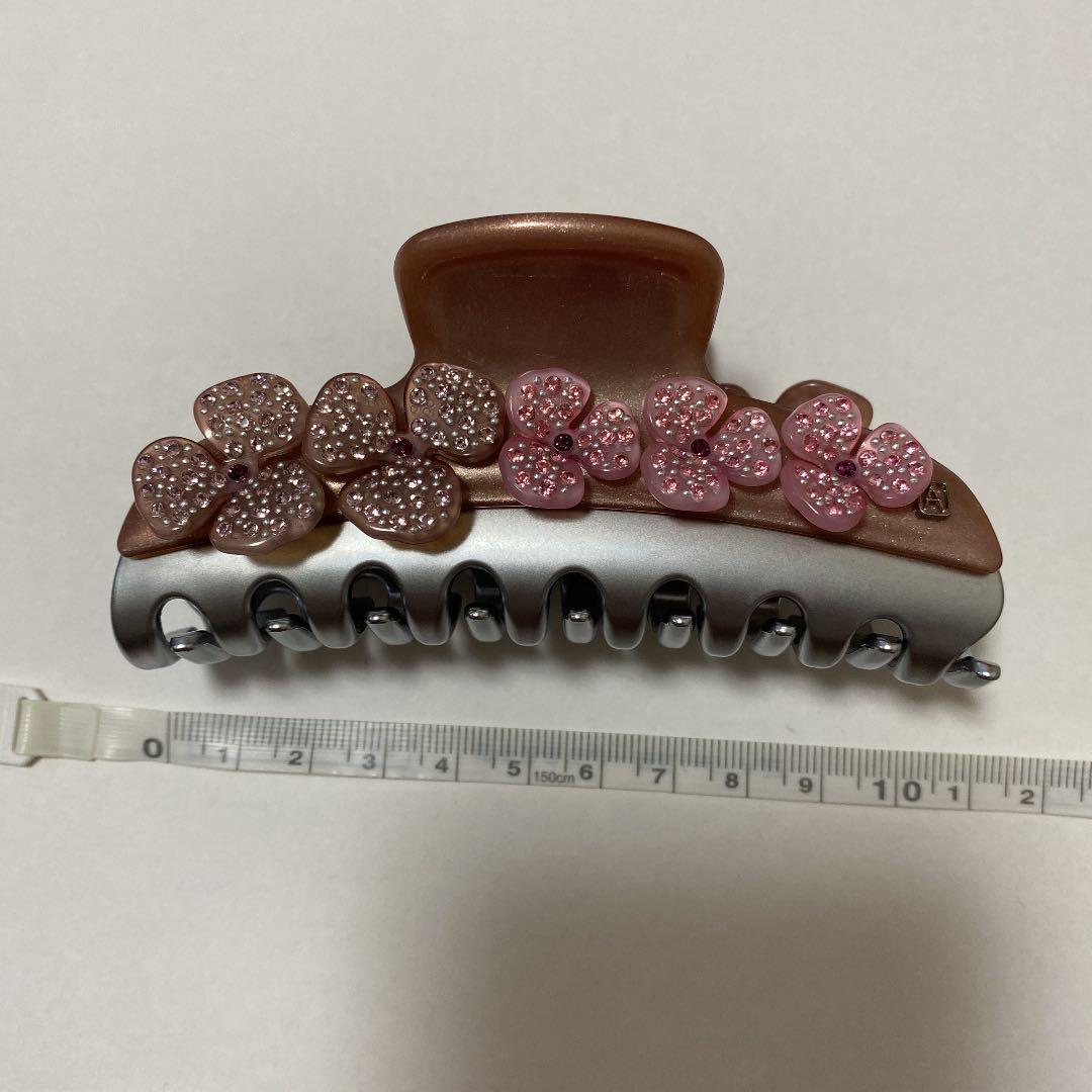 アレクサンドルドゥパリ　クリップＬサイズ　スワロフスキー付きお花クリップ