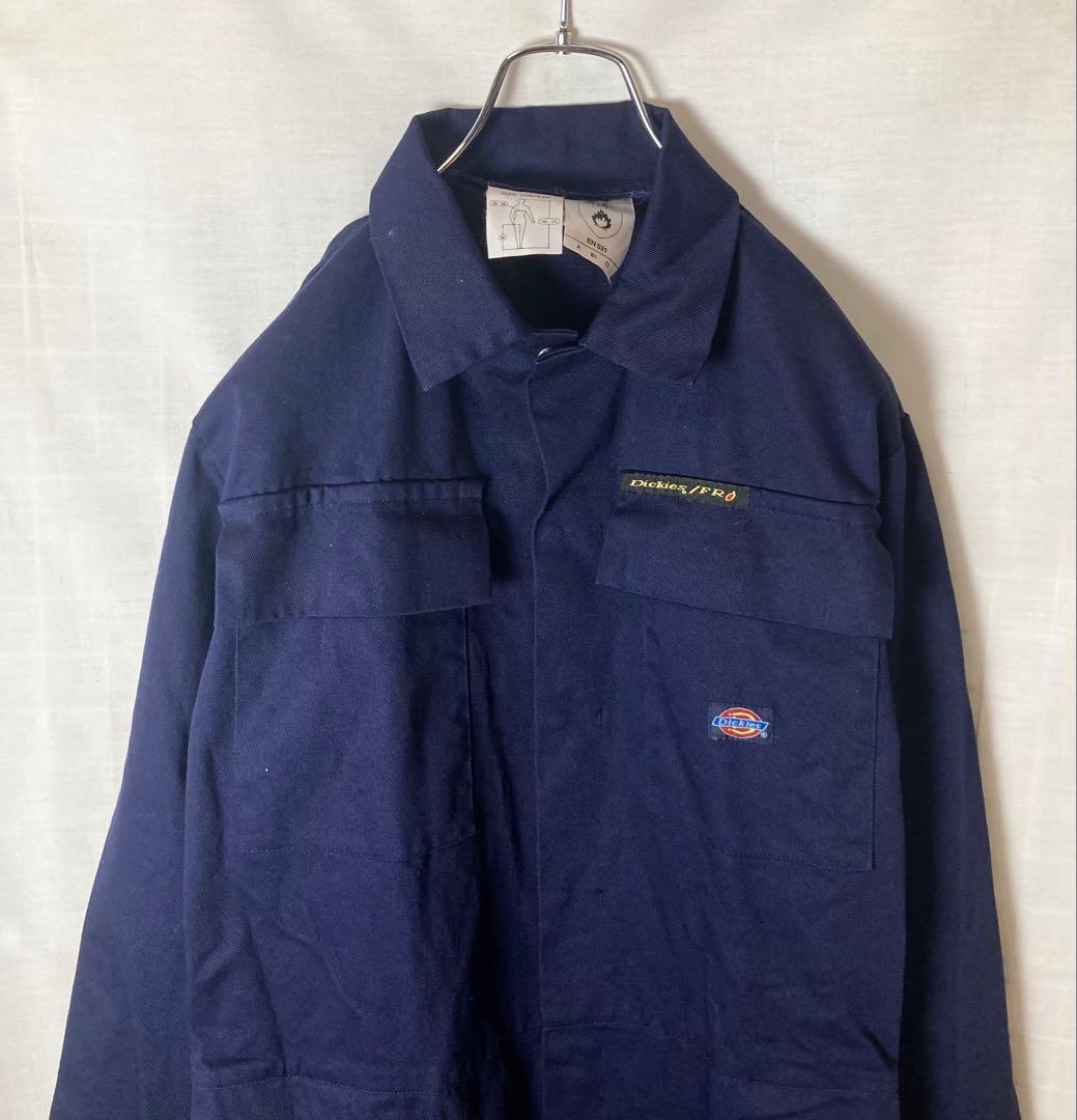 希少古着Dickiesディッキーズ ダークネイビーオールインワンツナギ ゆったり