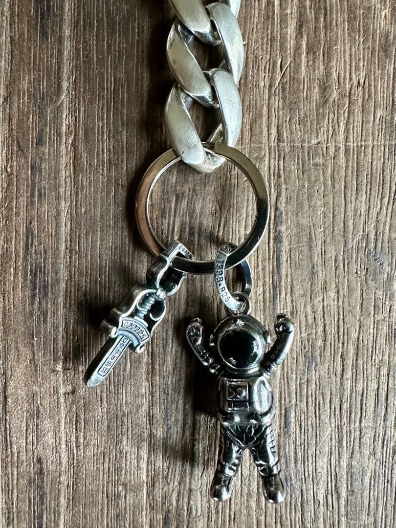 シルバークロスチャーム　キーリング
