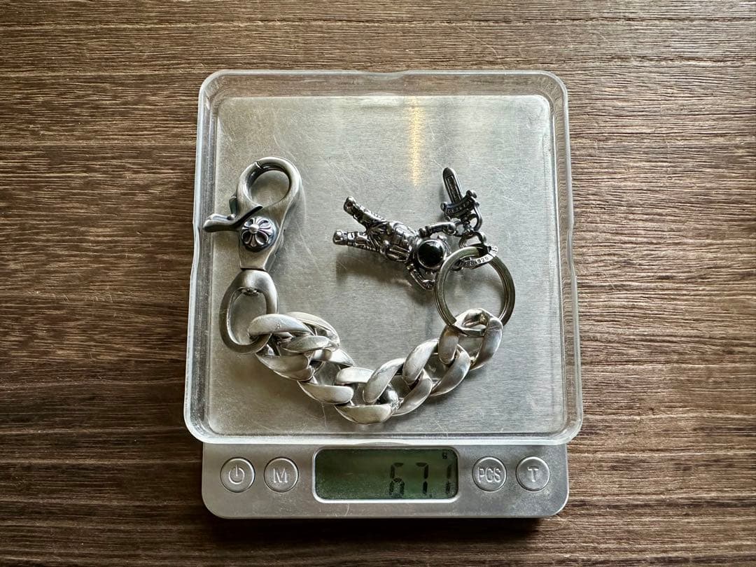 シルバークロスチャーム　キーリング