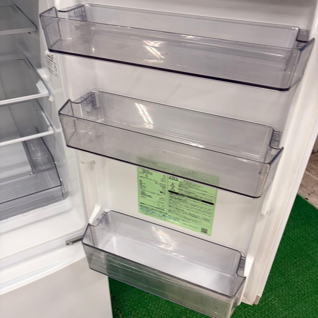 612 東芝冷蔵庫　153L 100L強　2ドア　右開き　小型　一人暮らし　綺麗