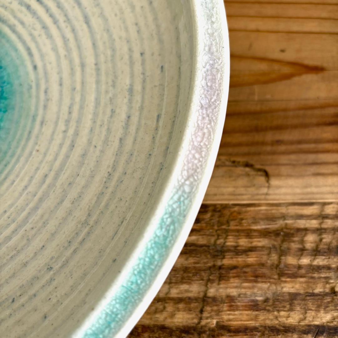 ガラス彩陶器 大皿 沖縄オーシャンブルー ギャラリー 風の島