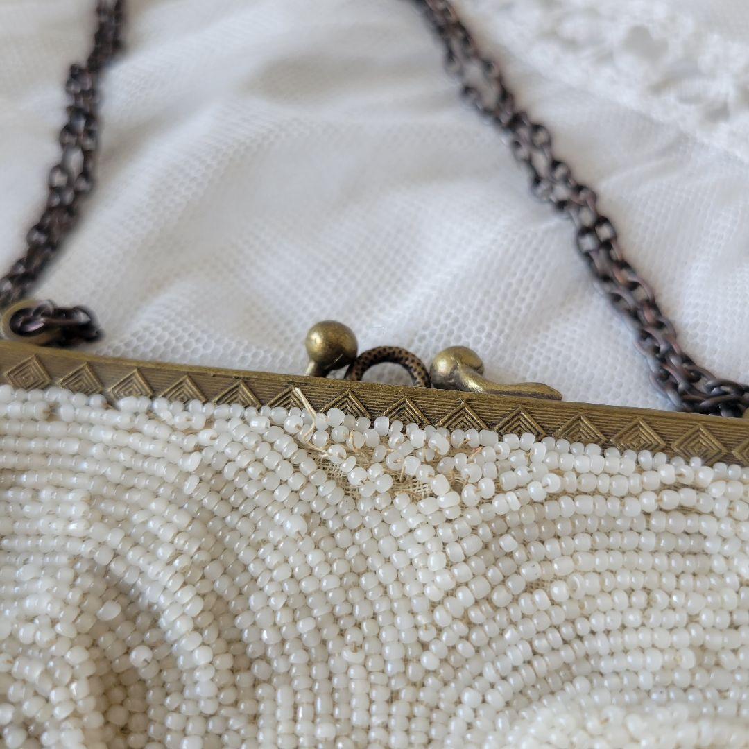 フランス　アンティーク　ビーズバッグ